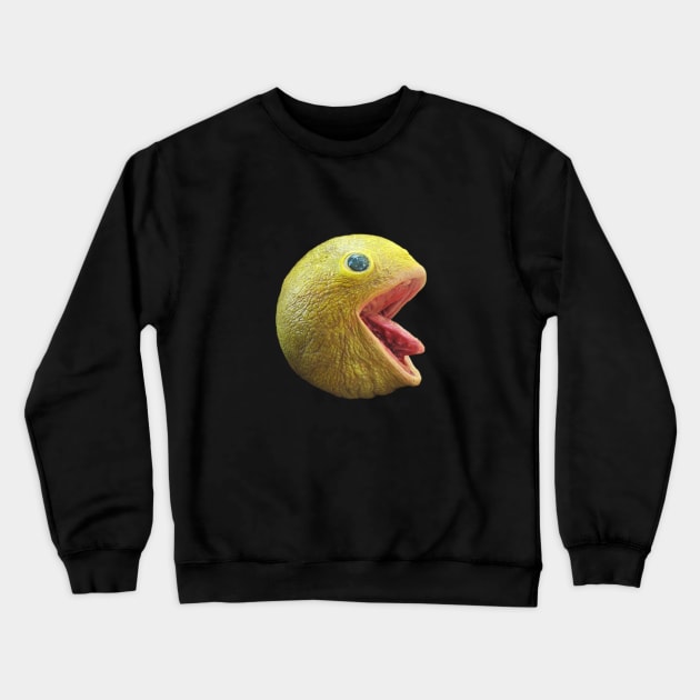 Realistic Pac Man Crewneck Sweatshirt by JaimeMargary